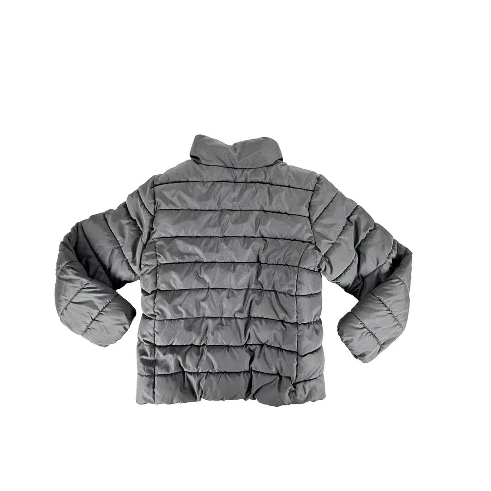 Girls Puffer Jacket M 7/8 Black Winter Coat Lightweight by The Children's Place